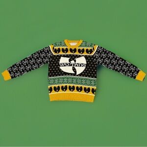 Wu-Tang Clan Black, Yellow, and Green Ugly Christmas Sweater Live Nation Sz Sm